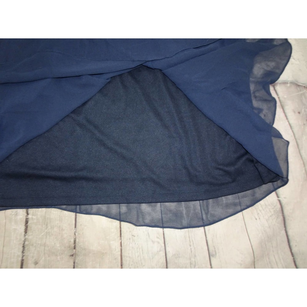 J Kara Navy Sequin Pop Over Dress no scarf, NWT, Sz 24W - Picture 3 of 6
